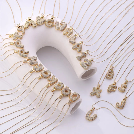 2025 Popular Jewelry Women's Trend Classical French 26 Letter Golden Pendant Necklace Suitable For Summer Daily Wear