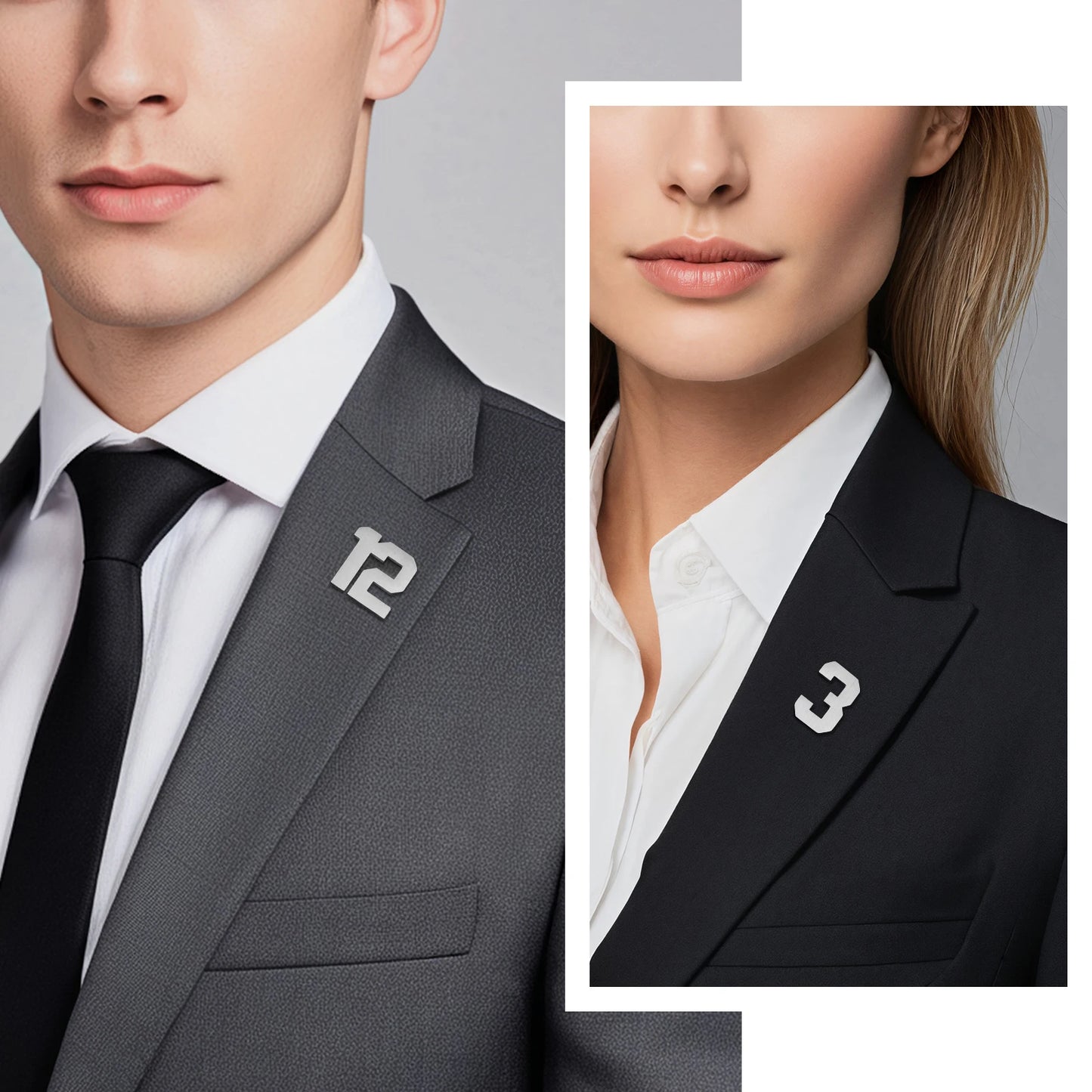 61-91 Number Lapel Pins,Brooch Pin Tie Tacks for Suits Neckties & Hats, Men's and Women's Sports Number Code Series Brooch