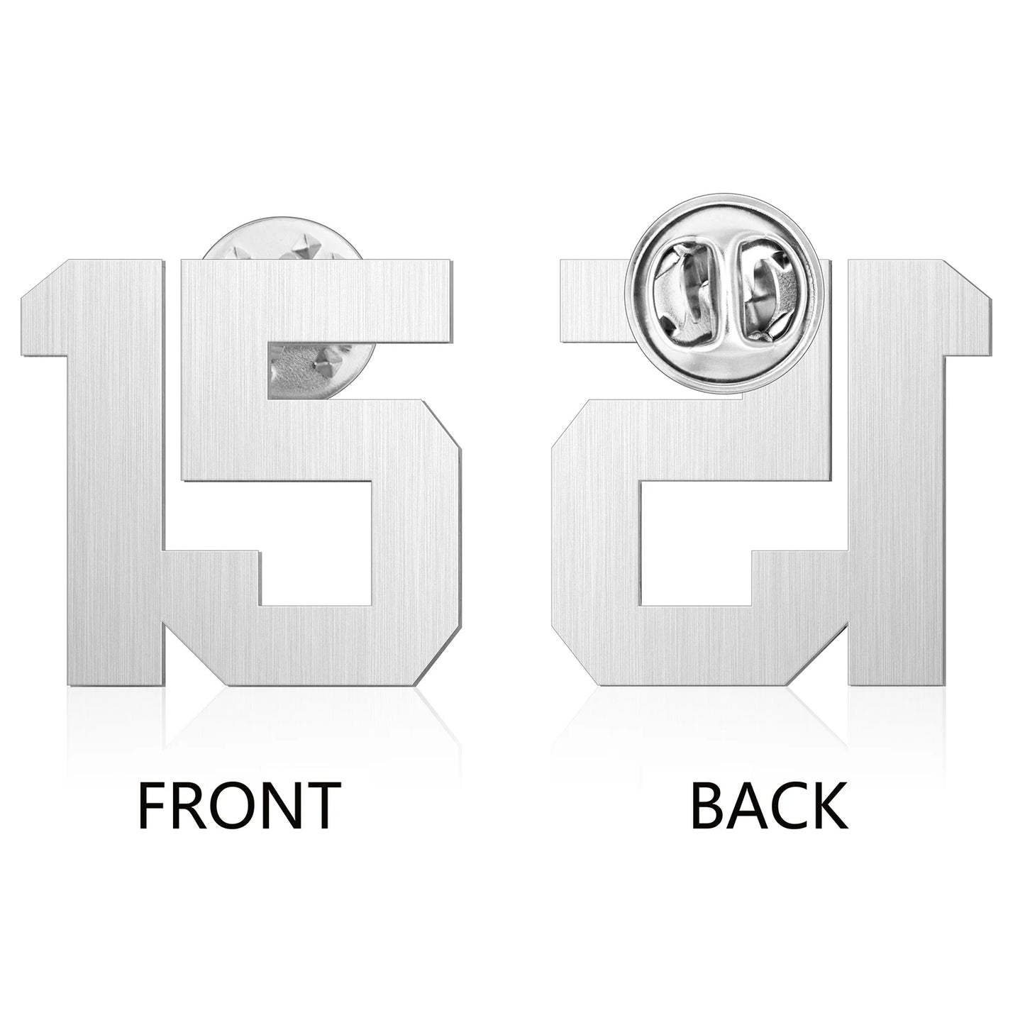 61-91 Number Lapel Pins,Brooch Pin Tie Tacks for Suits Neckties & Hats, Men's and Women's Sports Number Code Series Brooch