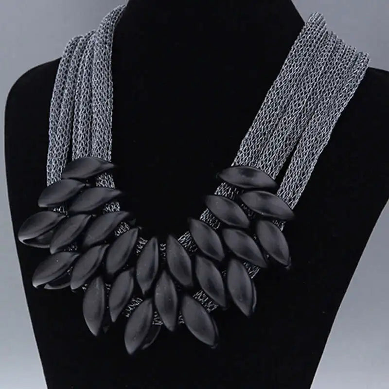 Wide Gold Mesh Choker Necklace | Chunky Net Statement Chain & Bib Collar for Women