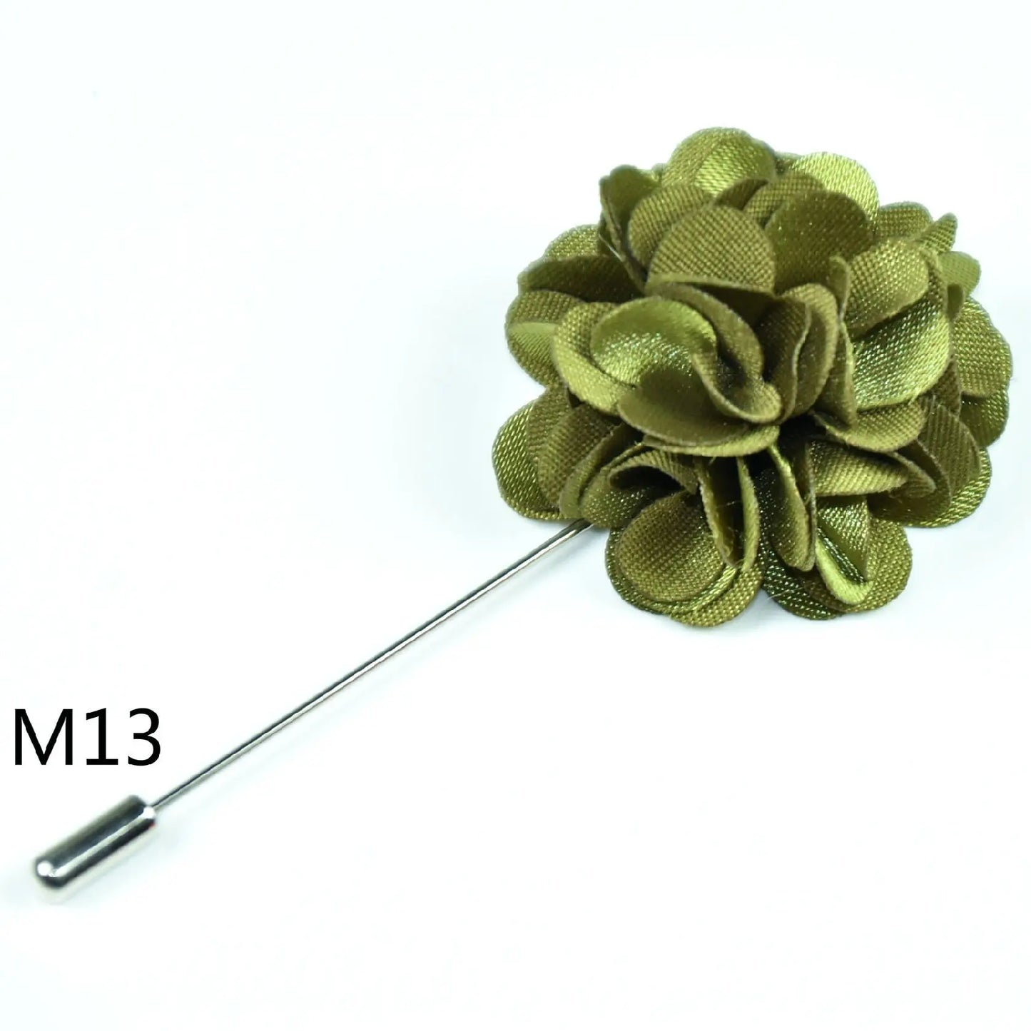 Handmade Men's Brooches Floral Lapel Pin for Men Suit Long Neddle Fabric Flower Brooch Pins for Wedding Fashion Mens Jewelry