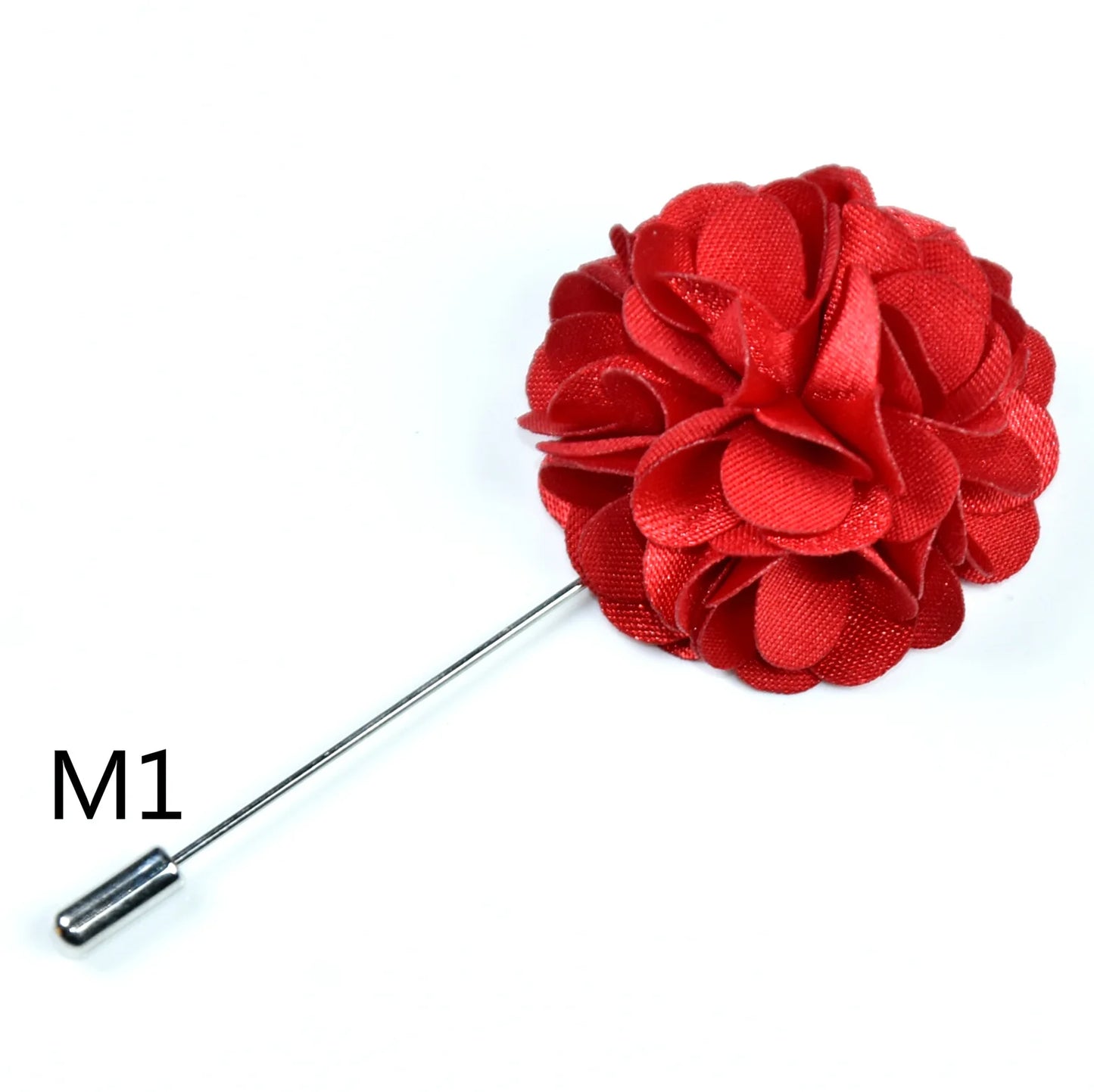 Handmade Men's Brooches Floral Lapel Pin for Men Suit Long Neddle Fabric Flower Brooch Pins for Wedding Fashion Mens Jewelry