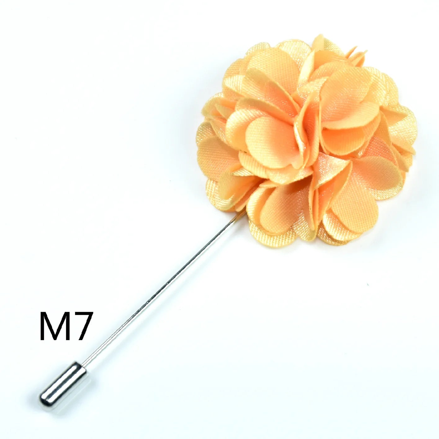 Handmade Men's Brooches Floral Lapel Pin for Men Suit Long Neddle Fabric Flower Brooch Pins for Wedding Fashion Mens Jewelry