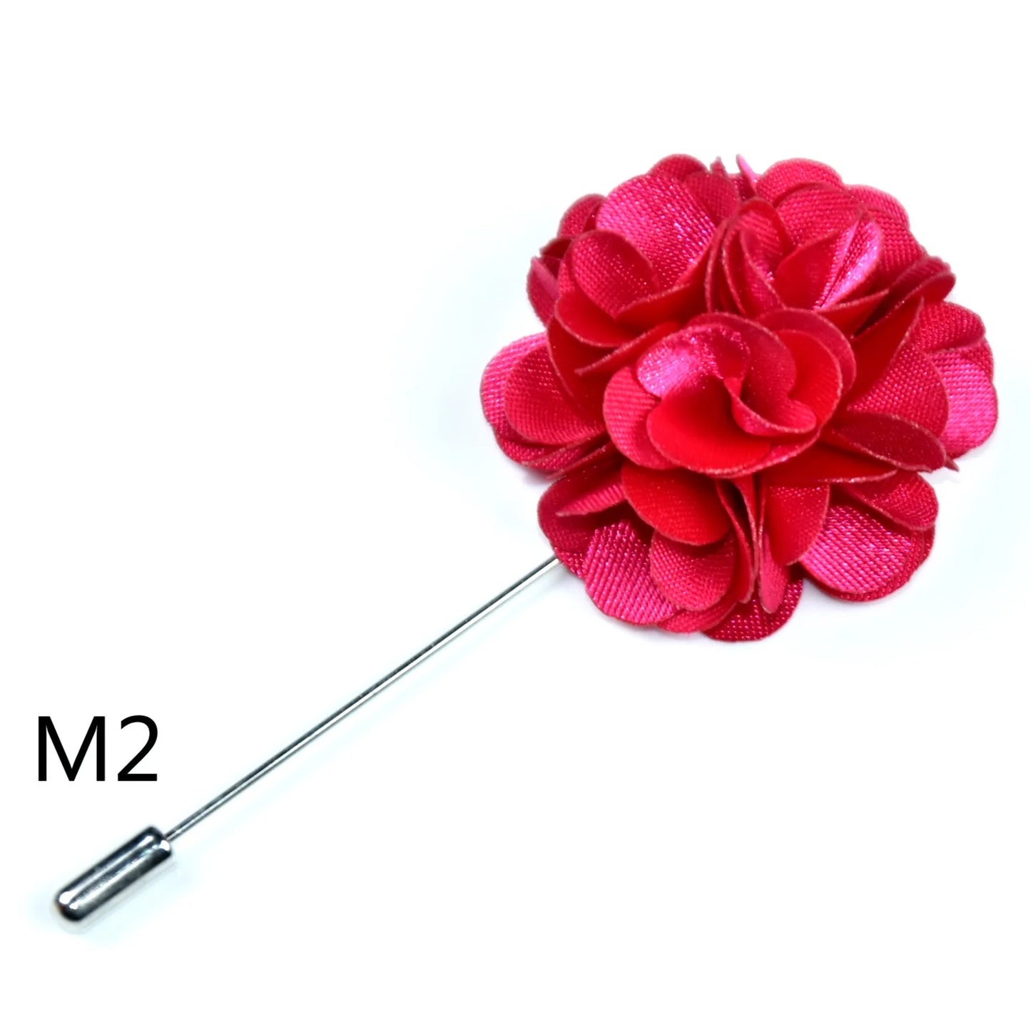 Handmade Men's Brooches Floral Lapel Pin for Men Suit Long Neddle Fabric Flower Brooch Pins for Wedding Fashion Mens Jewelry