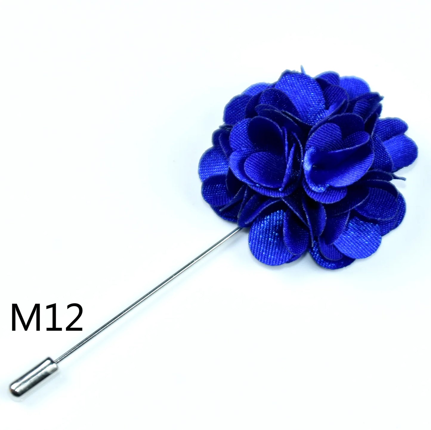 Handmade Men's Brooches Floral Lapel Pin for Men Suit Long Neddle Fabric Flower Brooch Pins for Wedding Fashion Mens Jewelry