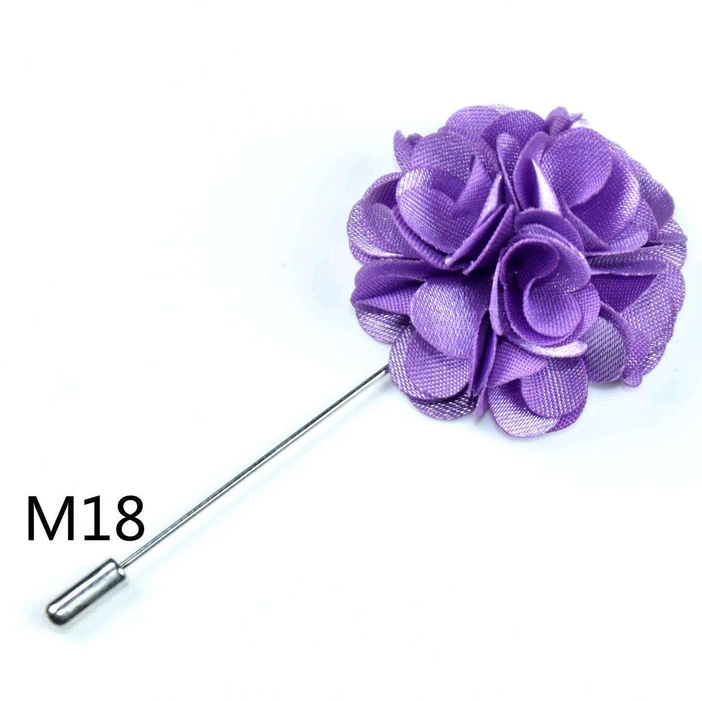 Handmade Men's Brooches Floral Lapel Pin for Men Suit Long Neddle Fabric Flower Brooch Pins for Wedding Fashion Mens Jewelry