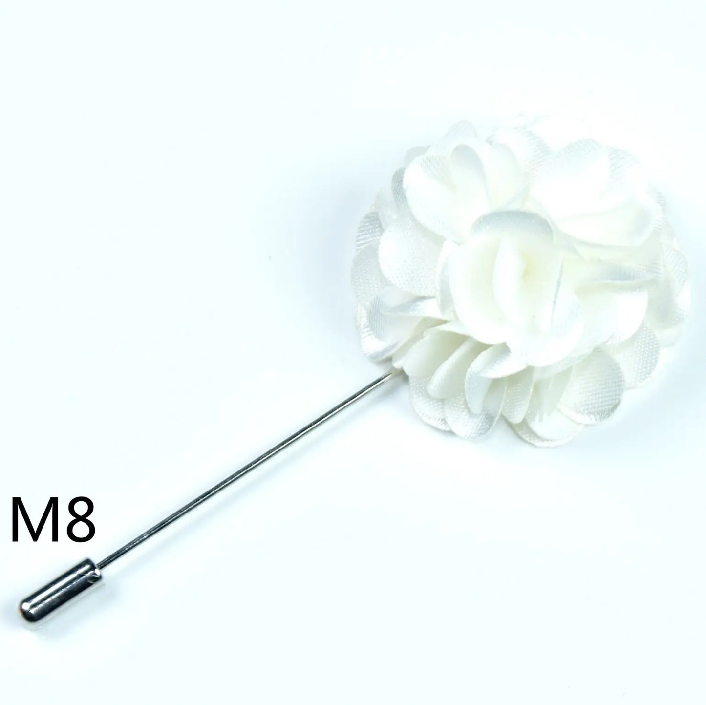 Handmade Men's Brooches Floral Lapel Pin for Men Suit Long Neddle Fabric Flower Brooch Pins for Wedding Fashion Mens Jewelry