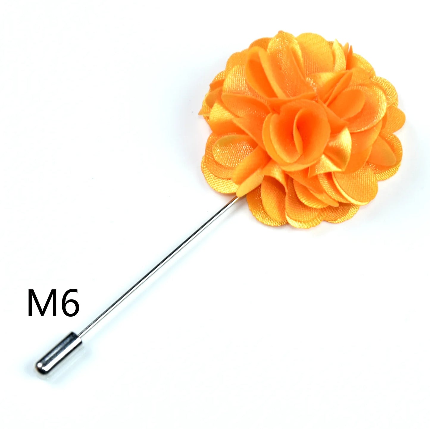 Handmade Men's Brooches Floral Lapel Pin for Men Suit Long Neddle Fabric Flower Brooch Pins for Wedding Fashion Mens Jewelry