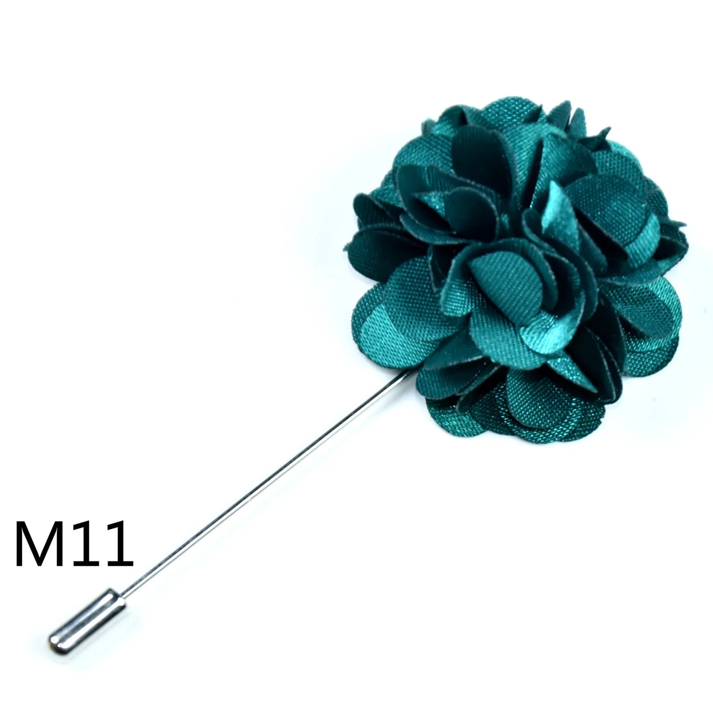 Handmade Men's Brooches Floral Lapel Pin for Men Suit Long Neddle Fabric Flower Brooch Pins for Wedding Fashion Mens Jewelry