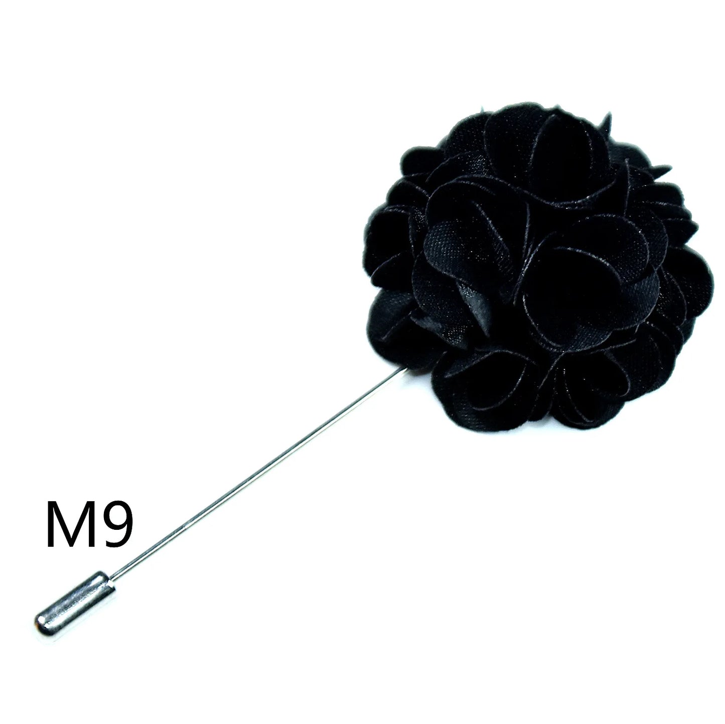 Handmade Men's Brooches Floral Lapel Pin for Men Suit Long Neddle Fabric Flower Brooch Pins for Wedding Fashion Mens Jewelry