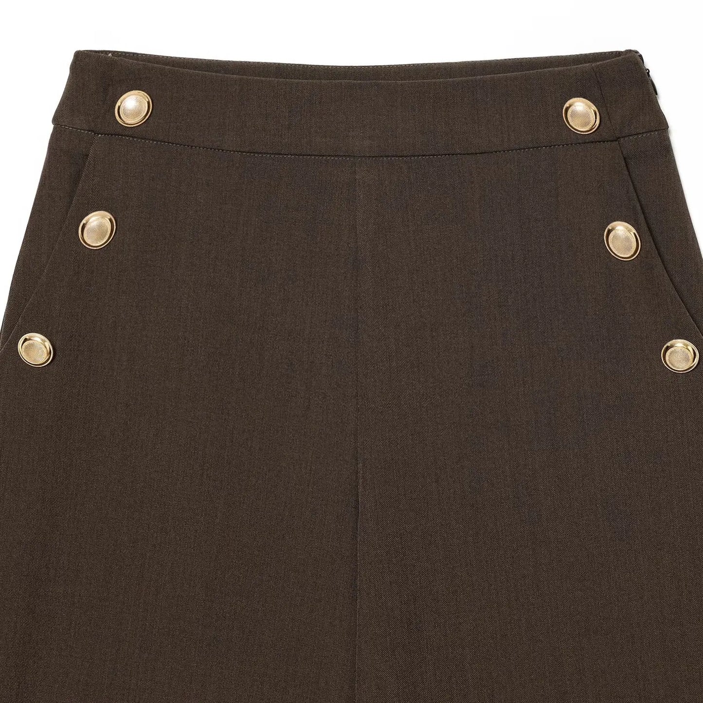 JNLEAOG Autumn New Sle Women's Street Faion ort Wide Leg Pants Button Design Casual Straight Cut Pants for Ladies