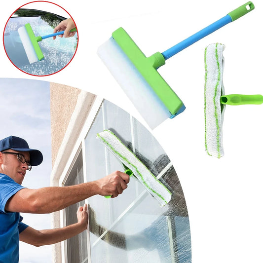 Window Cleaning Kit T Bar Silicone Window Squeegee Kit Wear Resist Multifunction Clean Scraper for Shower Glass Mirror Door Car