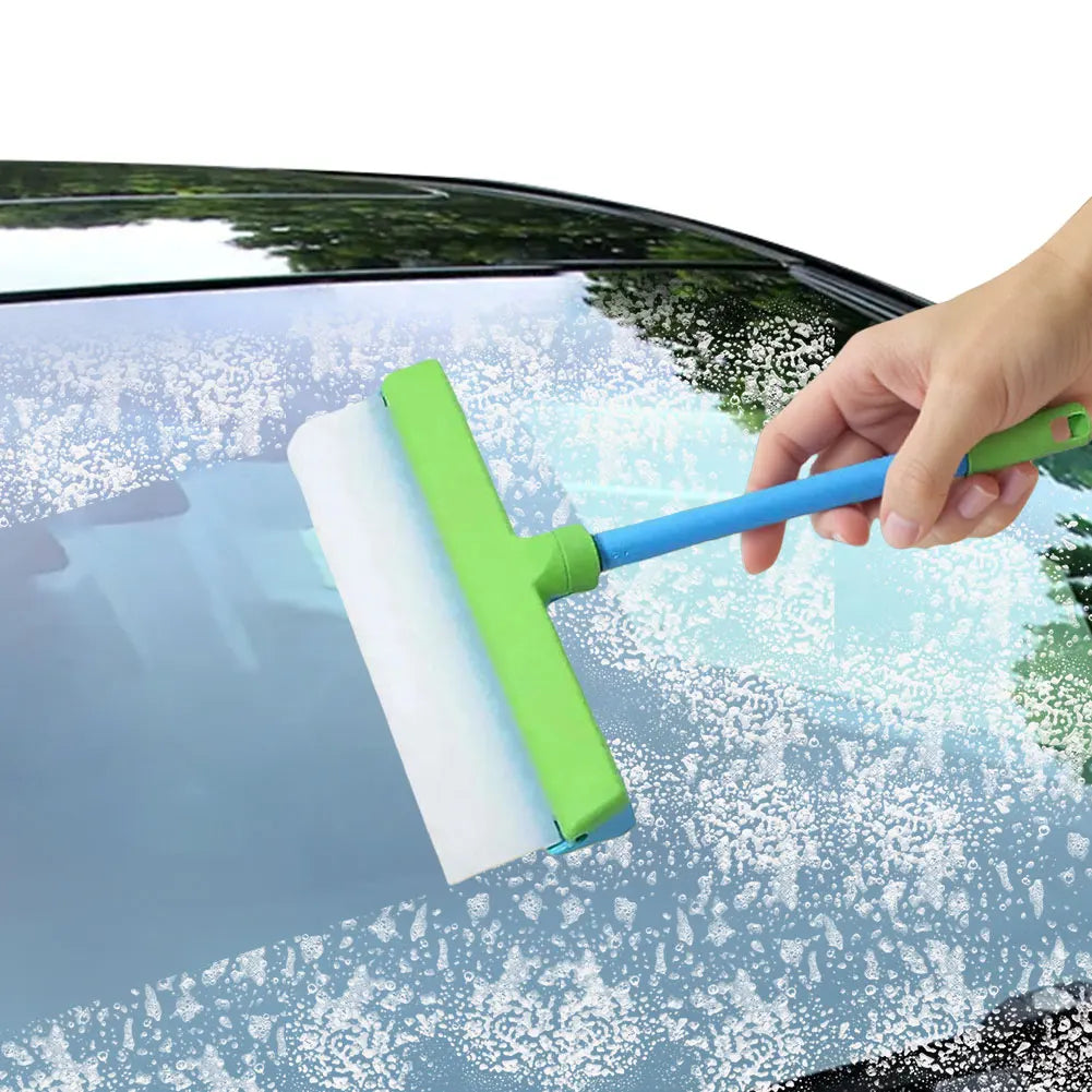 Window Cleaning Kit T Bar Silicone Window Squeegee Kit Wear Resist Multifunction Clean Scraper for Shower Glass Mirror Door Car