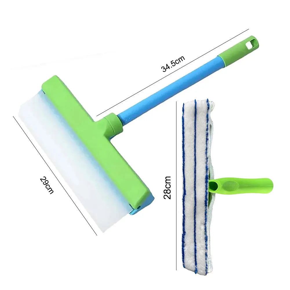 Window Cleaning Kit T Bar Silicone Window Squeegee Kit Wear Resist Multifunction Clean Scraper for Shower Glass Mirror Door Car