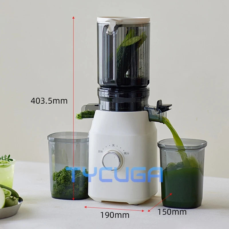 Professional Cold Press Juicer Low Speed Masticating Extractor 108mm Wide Mouth Feed Chute 1100ml LargeCapacity High Juice Yield