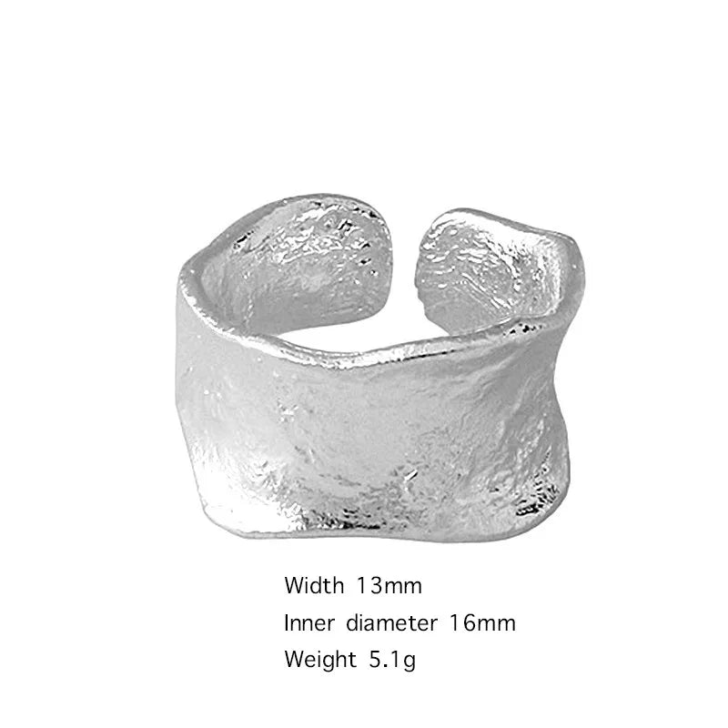 Chunky Gothic Big Bling Adjustable Gold Silver Color Rings For Women Ladies Luxury Irregular Geometric Jewelry Gifts SR2255