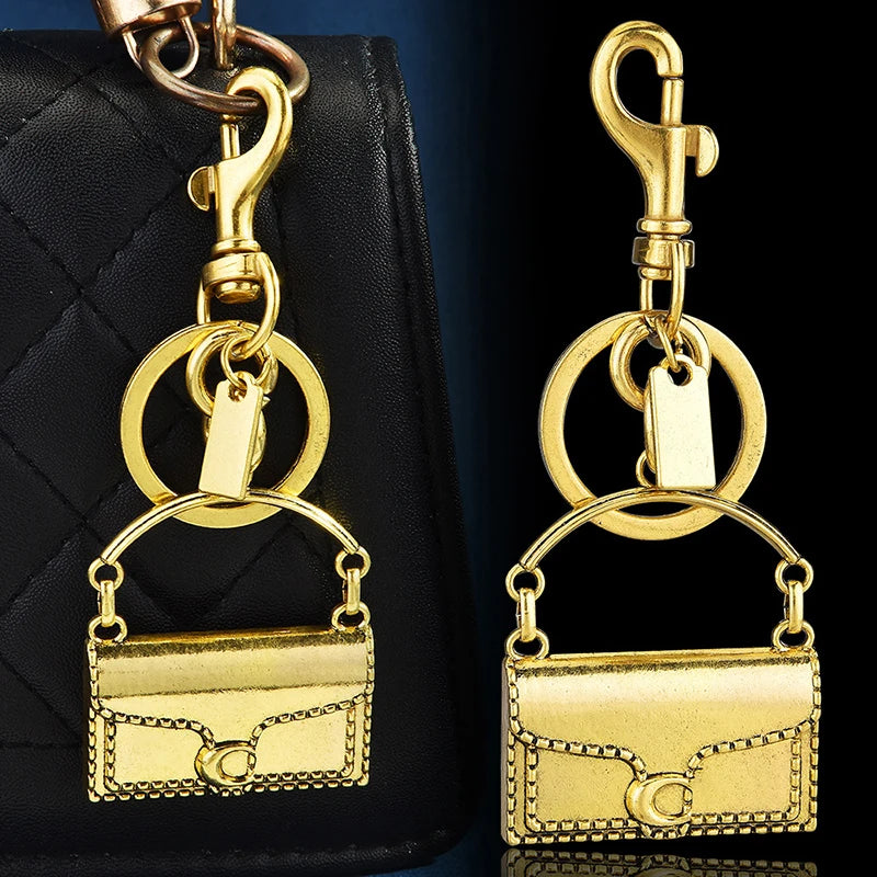 Fashion Exquisite Mini Handbag Shape Key Chain Bag Pendant Metal Car Keychain Backpack Decoration Accessories Gifts