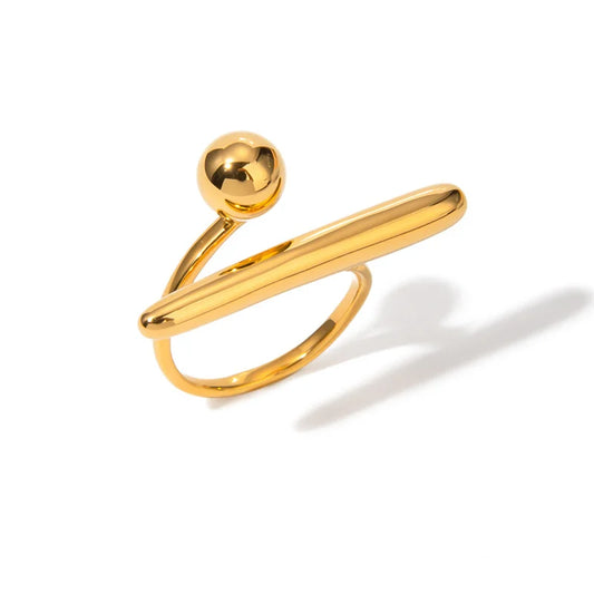 Hip-Hop Punk Gold Plated Chunky Geometric Rings for Women Statement Jewelry New e1613