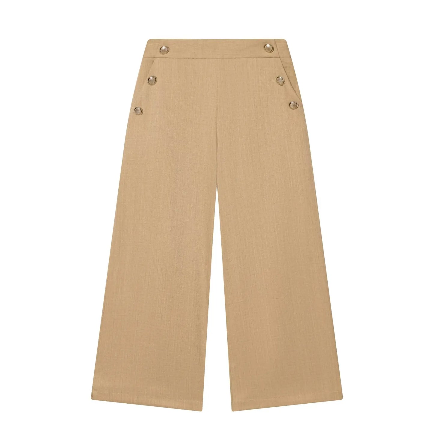 JNLEAOG Autumn New Sle Women's Street Faion ort Wide Leg Pants Button Design Casual Straight Cut Pants for Ladies