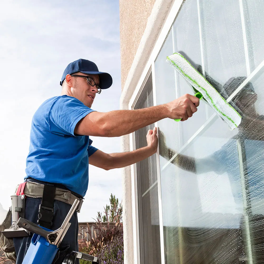 Window Cleaning Kit T Bar Silicone Window Squeegee Kit Wear Resist Multifunction Clean Scraper for Shower Glass Mirror Door Car